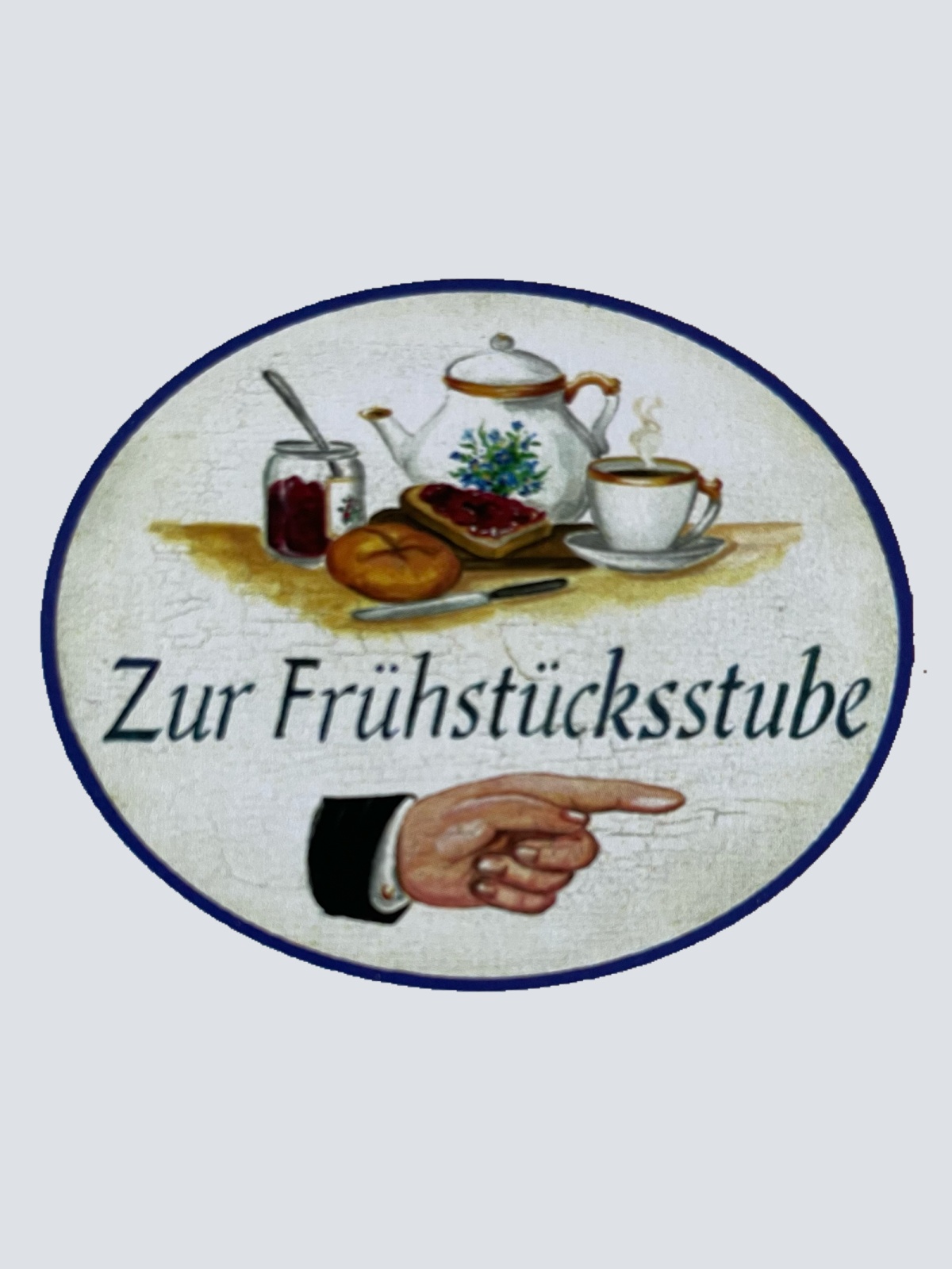 Nostalgie Holzschild Zur Frühstücksstube Pfeil Rechts Frühstücken Kaffee Schild