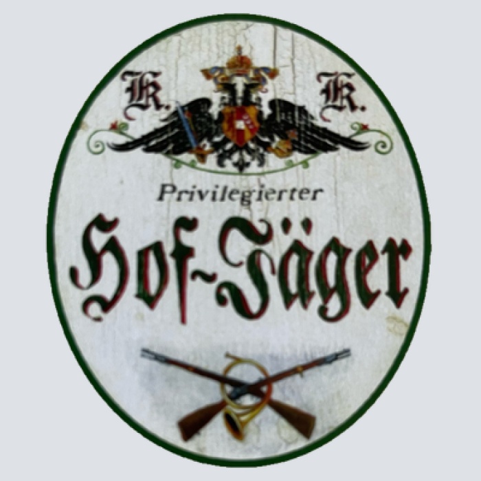 KuK Nostalgie Holzschild Privilegierter Hof-Jäger Jagd Wald Jagen Schild