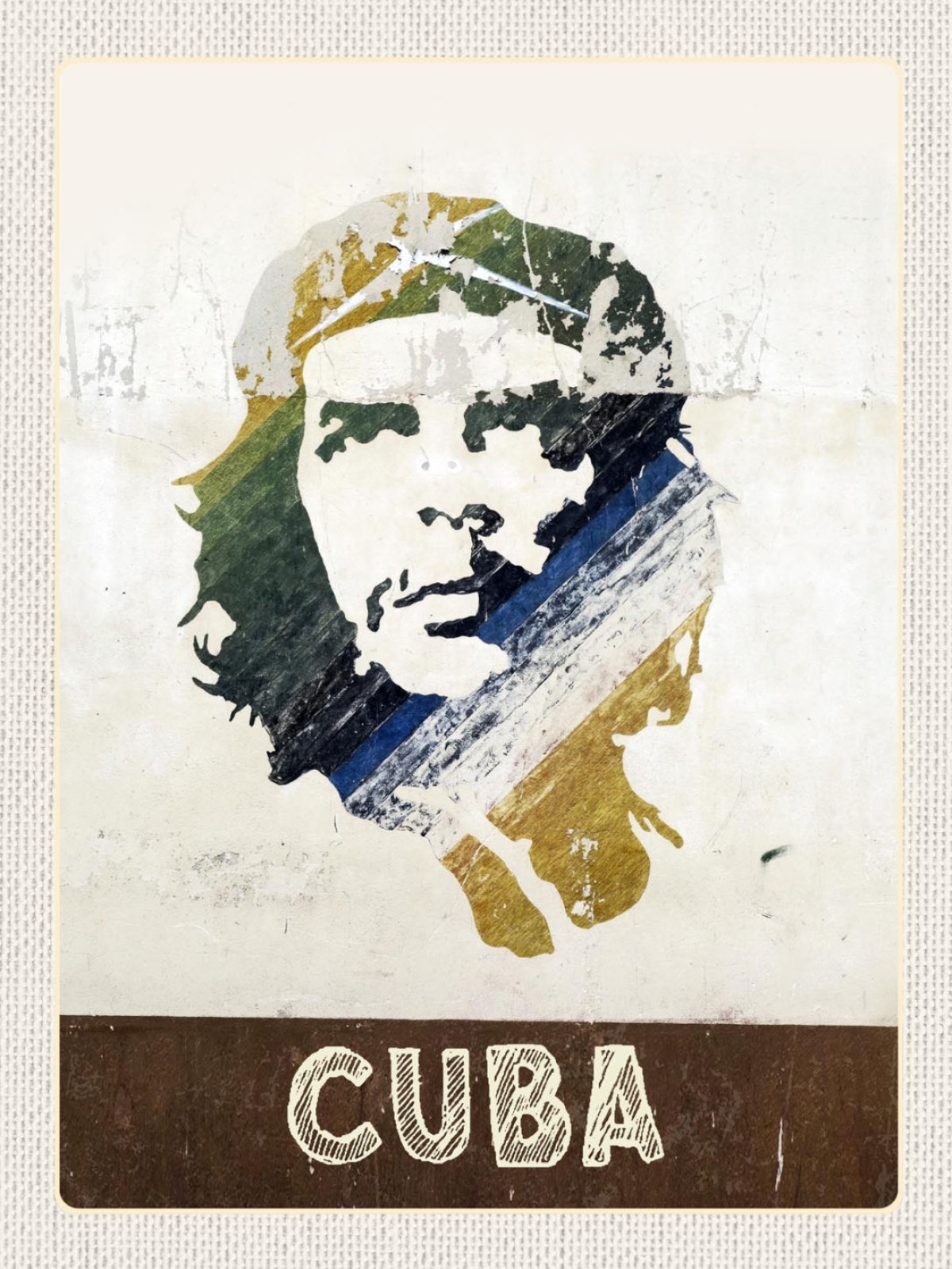Schild Cuba Kuba Che Guevara Porträt 12x18 20x30 30x40 Blech od. Holz