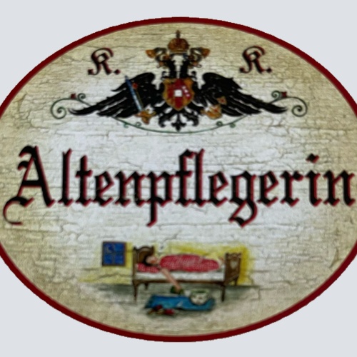KuK Nostalgie Holzschild Altenpflegerin Altenpflege Pflege Senioren Schild