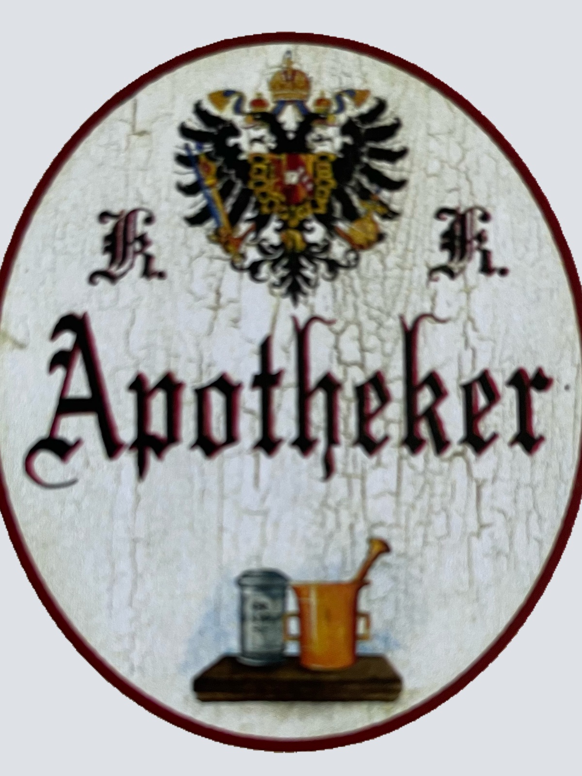KuK Nostalgie Holzschild Apotheker Pharmazeut Apotheke Medikamente Schild