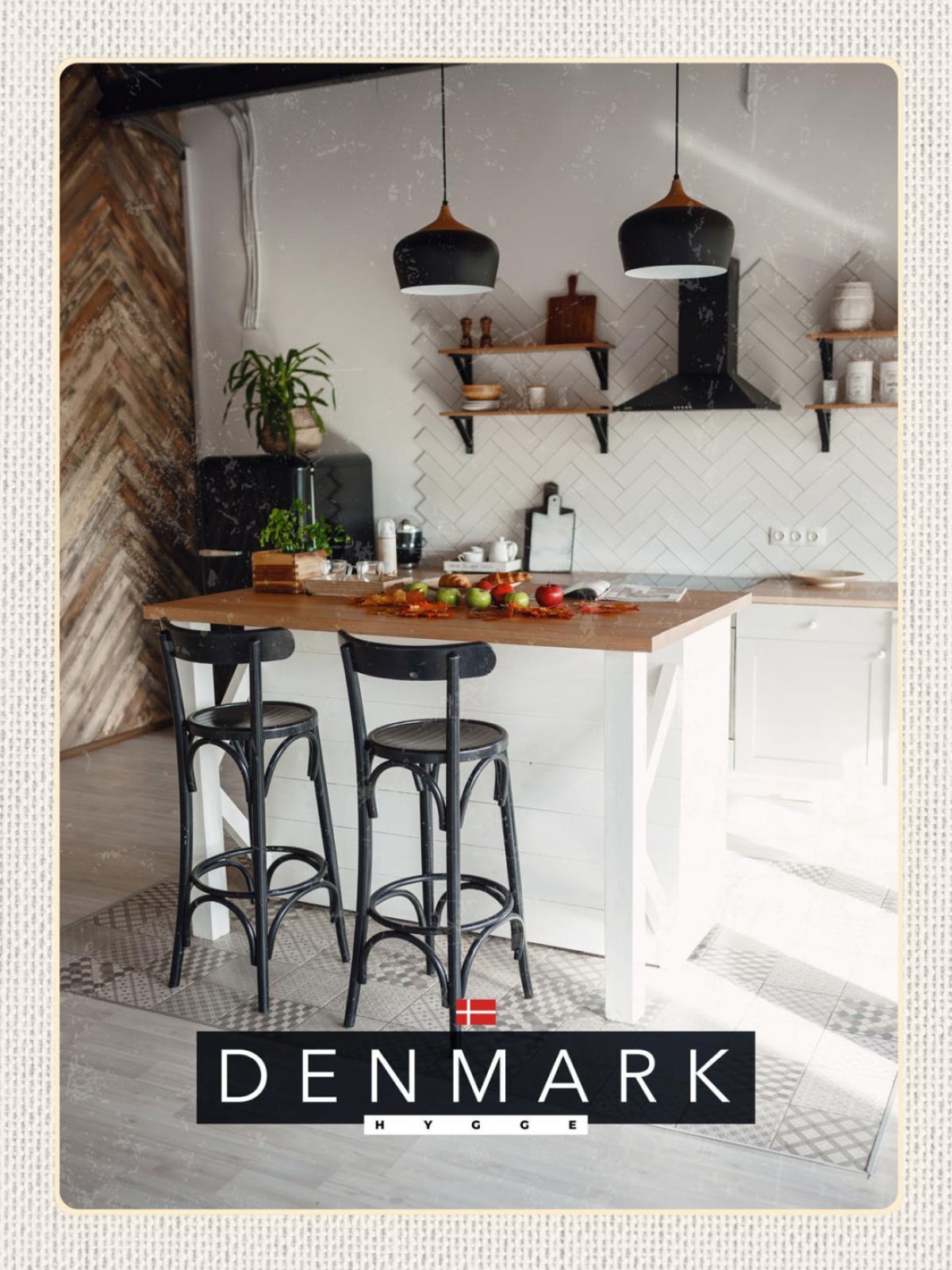 Schild Denmark Dänemark Küche Bar Wohnung Hygge 12x18 20x30 30x40 Blech/Holz