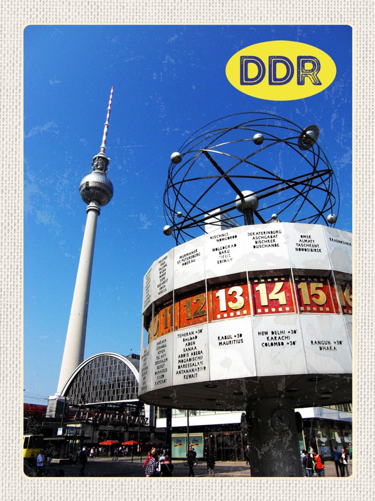 Schild DDR Berlin Alexanderplatz Ost Deutschland 12x18 20x30 30x40 Blech/Holz