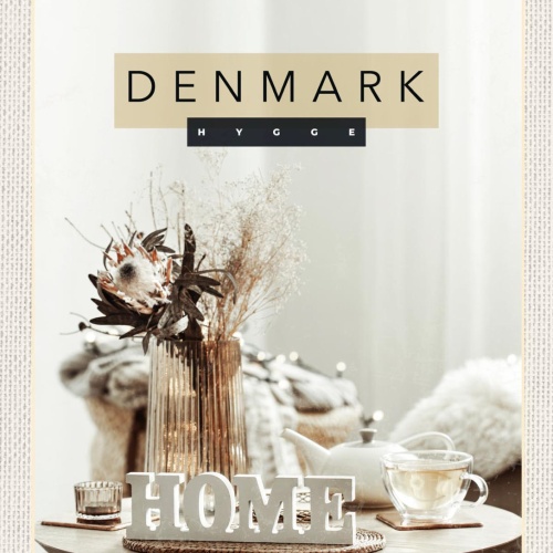 Schild Denmark Dänemark Tee Tasse Home Deko Hygge 12x18 20x30 30x40 Blech/Holz