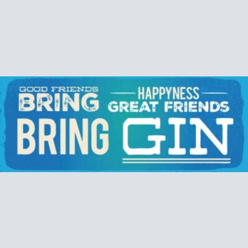 Schild good friends bring happiness great friends bring gin 27x10 blech od.holz