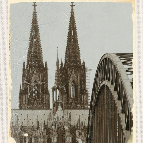 Schild Cologne Germany Köln Kölner Dom Kathedrale D 12x18 20x30 30x40 Blech/Holz