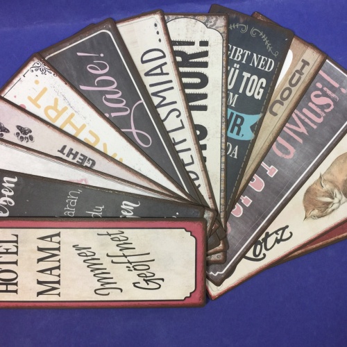 Nostalgie Div. Schilder Mundart Sprüche Dialekt siehe Fotos 20x7 bzw. 7x20