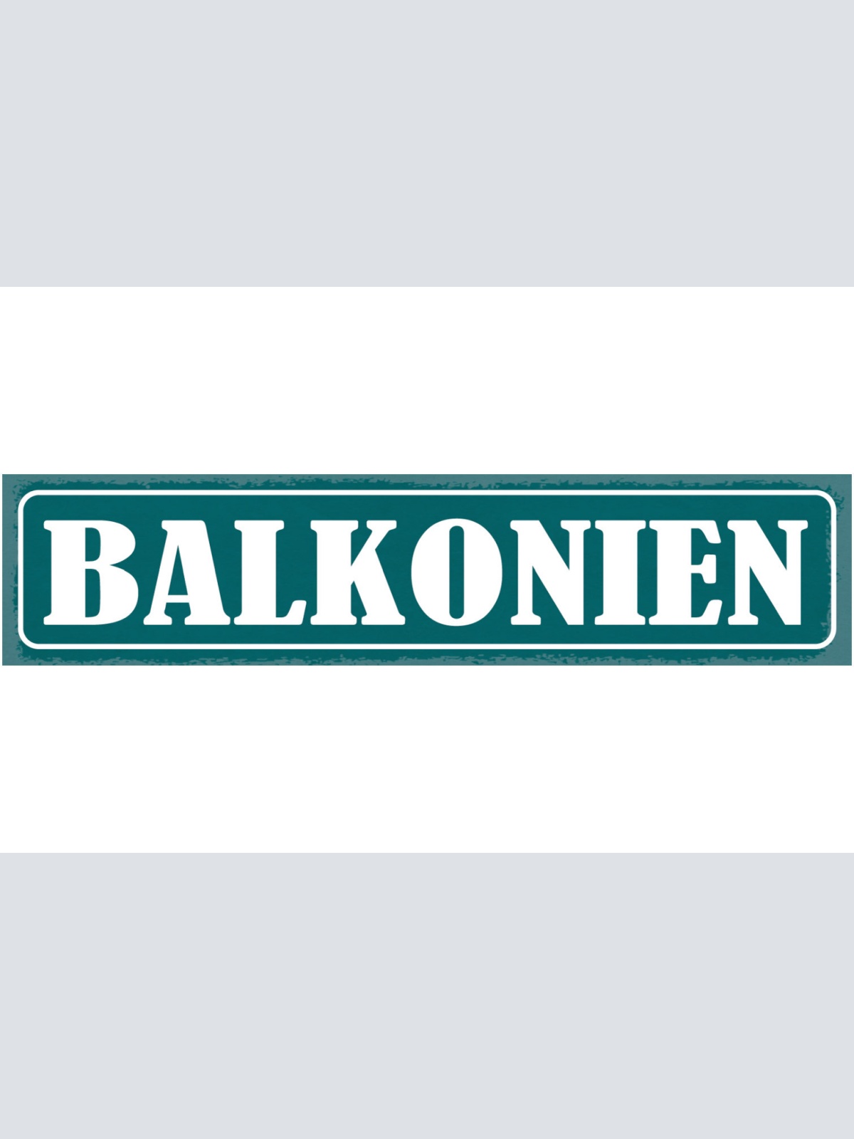 Schild Balkonien Balkon Urlaub Terasse Garten Blumen 46 x 10 Blech od. Holz
