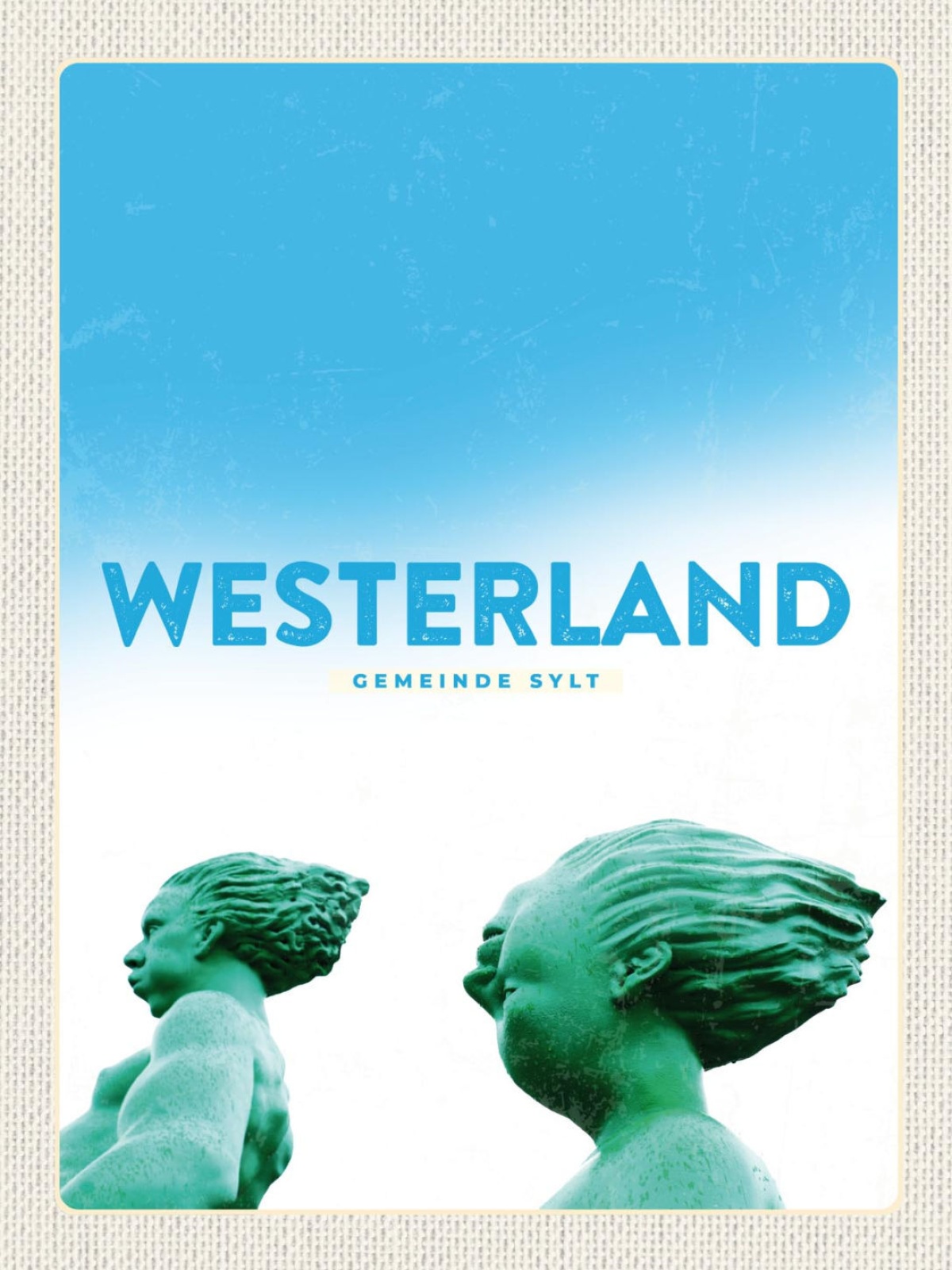 Schild Westerland Gemeinde Sylt Riesen Statuen D 12x18 20x30 30x40 Blech/Holz