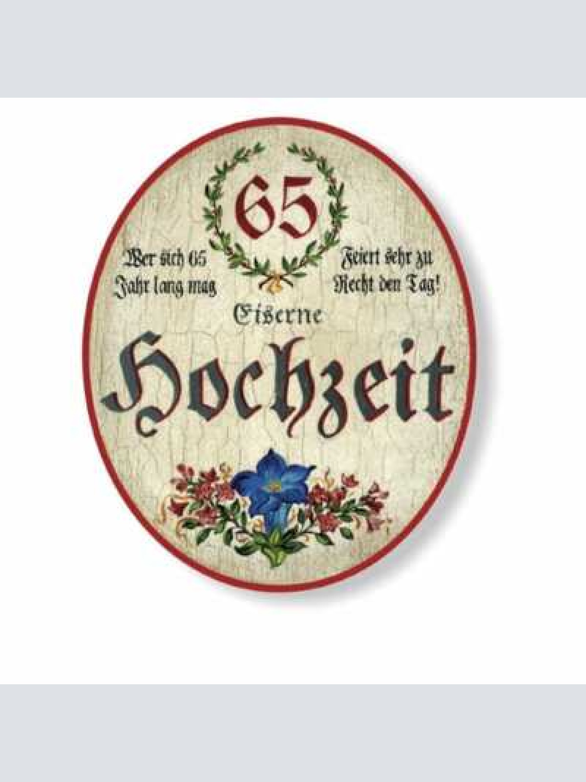 Kuk nostalgie holzschild eiserne hochzeit 65 jahre geschenk spruch