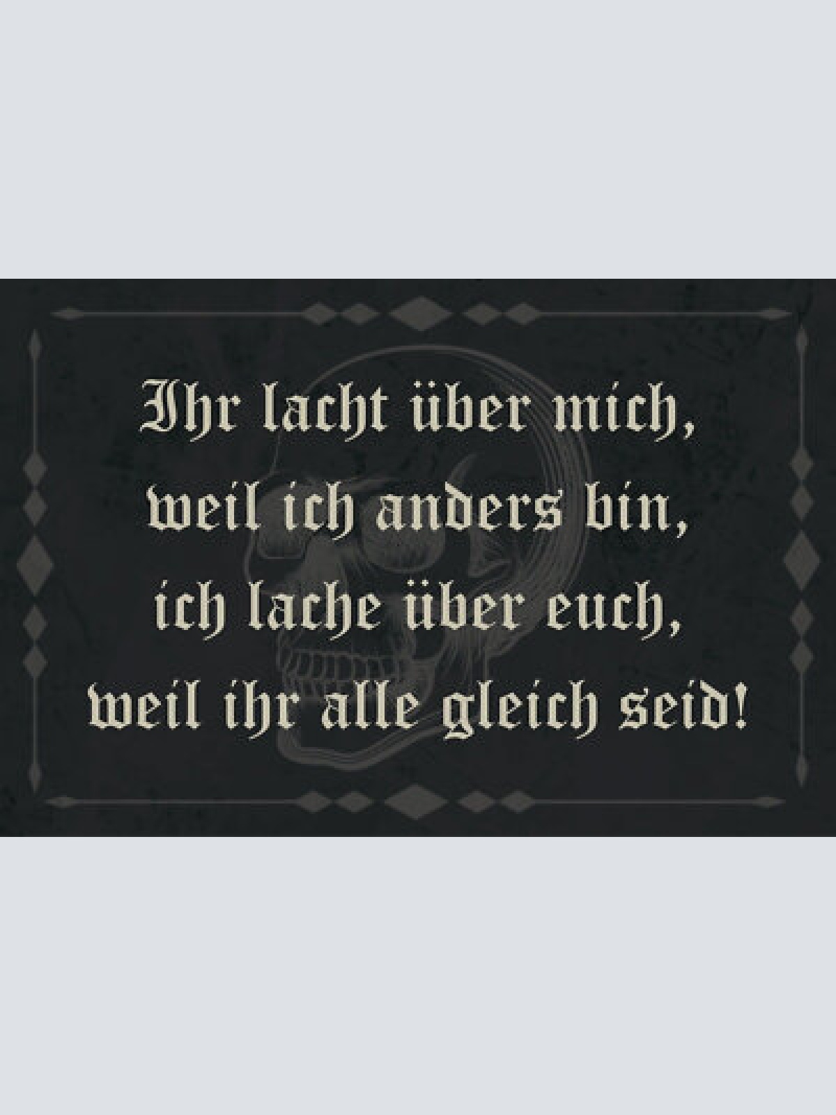 Nostalgie schild anders sein lachen eigen 12x18 / 20x30 / 30x40 blech od. holz