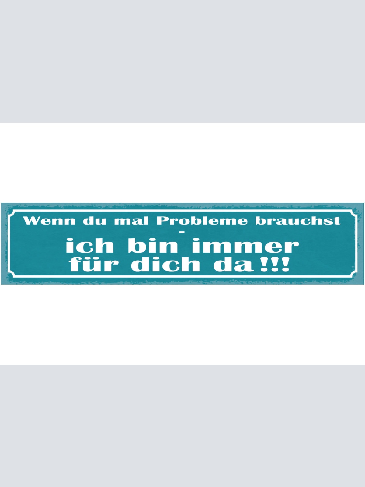 Schild Wenn Du Mal Probleme Brauchst Ich Bin Immer Für Dich Da 46 x 10