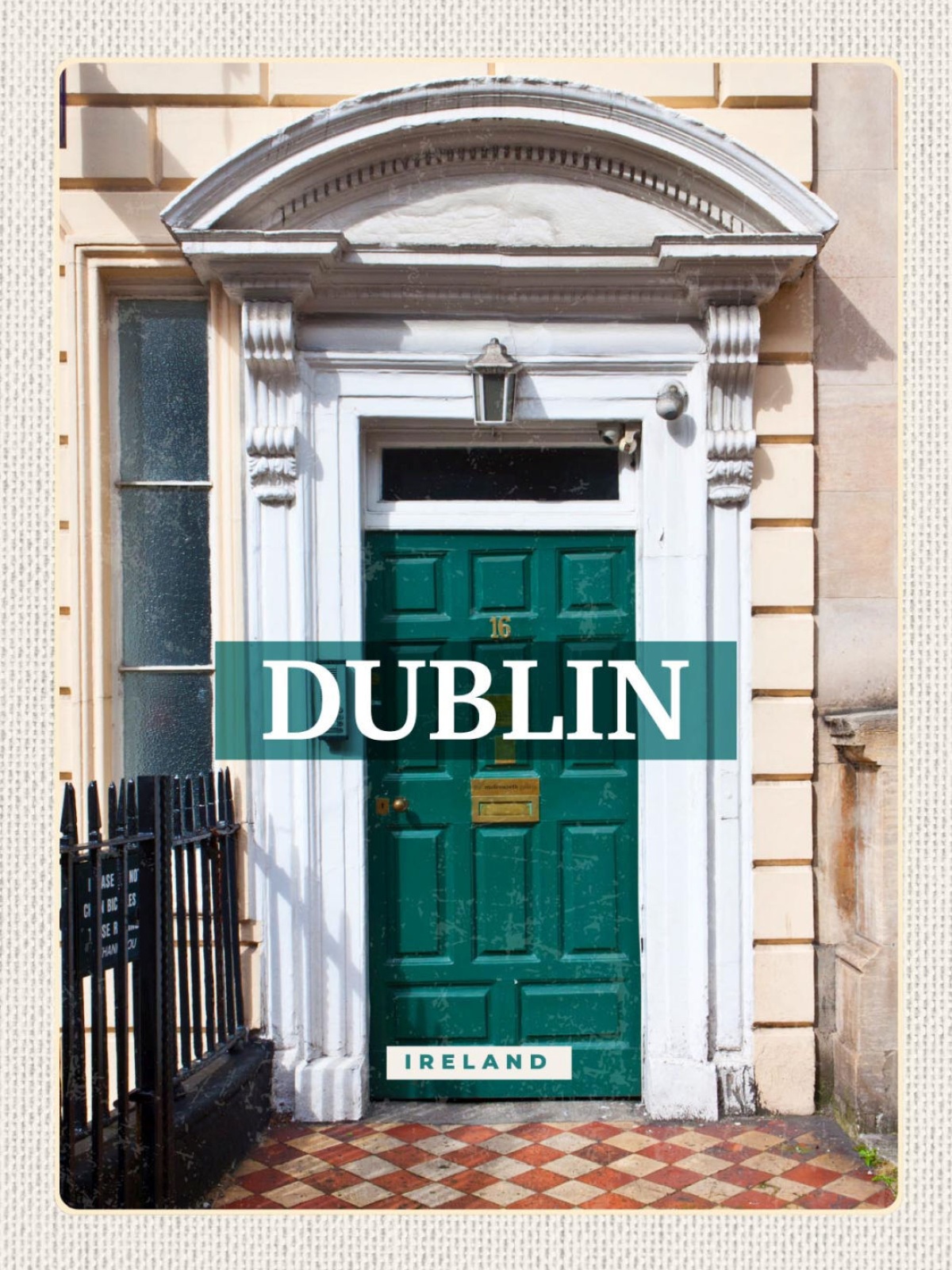 Schild Dublin Ireland Irland Haus Eingang 12x18 20x30 30x40 Blech od. Holz