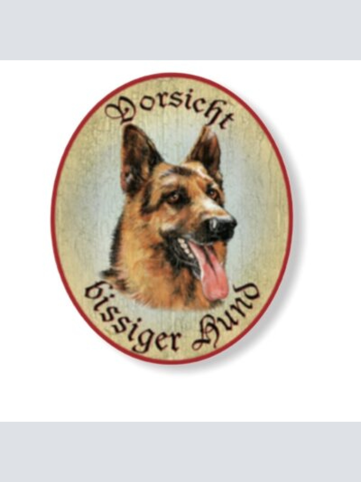 KuK Nostalgie Holzschild Vorsicht bissiger Hund Schäferhund