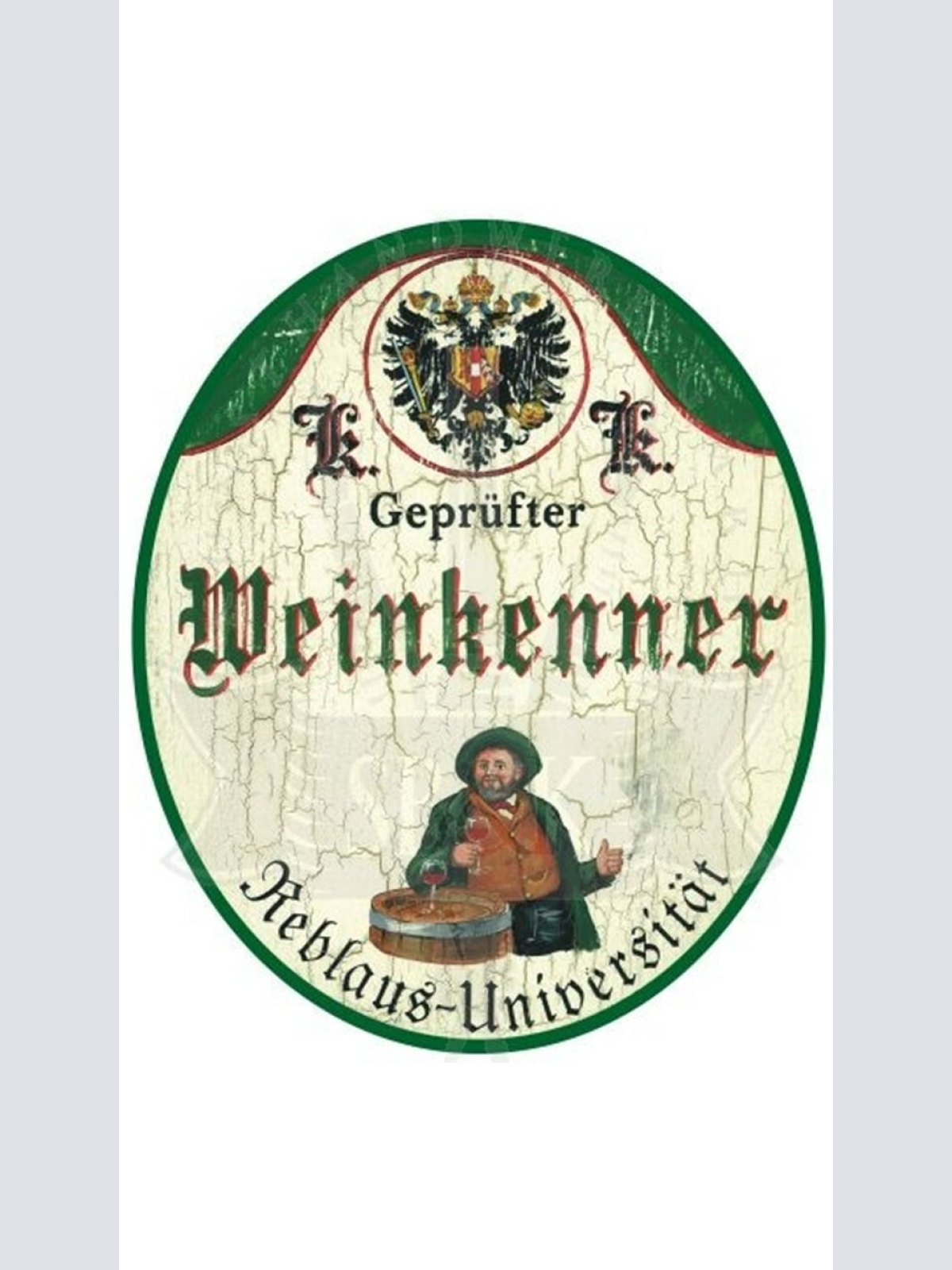KuK Nostalgie Holzschild "Weinkenner"