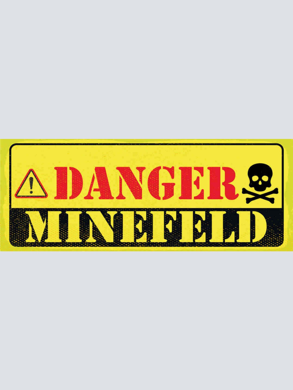 Schild Danger Mine Field Gefahr Achtung Minen Feld Vorsicht 27x10 Blech od.Holz