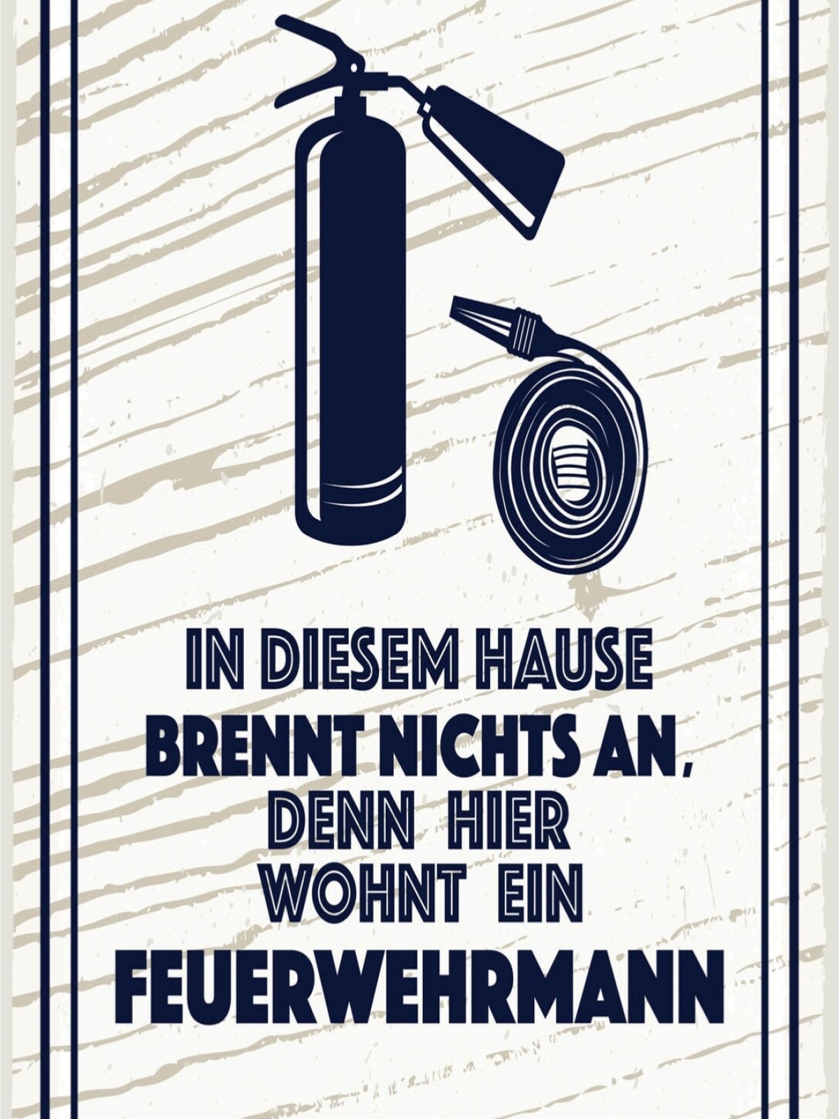 Schild Haus Brennt Nichts An Wohnt Feuerwehrmann 12x18 20x30 30x40 Blech/Holz