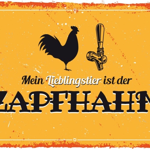 Schild Mein Lieblingstier Zapfhahn Bier Alkohol 12x18 20x30 30x40 Blech/Holz