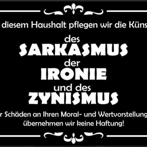 Nostalgie schild sarkasmus ironie zynismus 12x18/20x30/30x40 blech od. holz