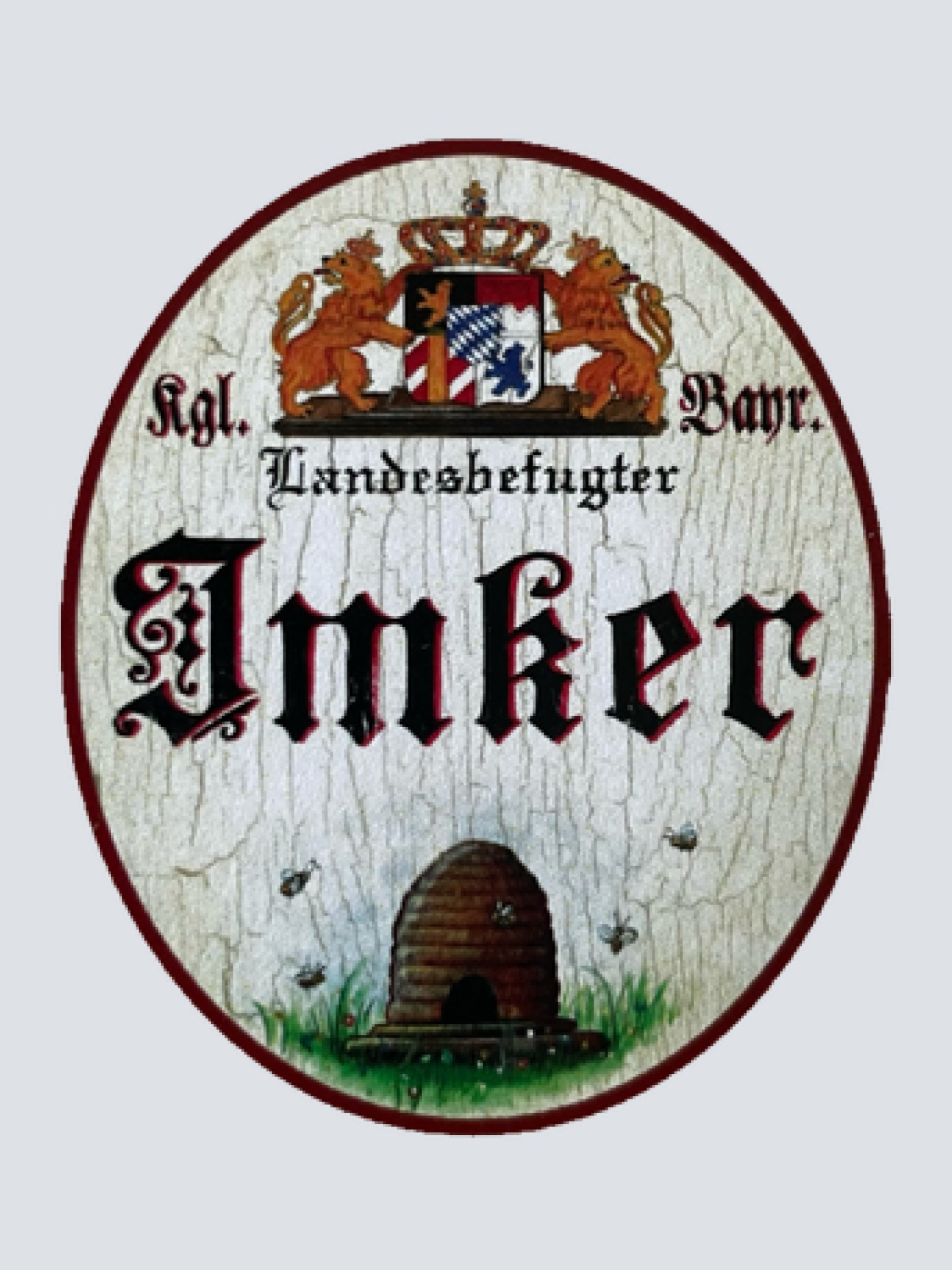Nostalgie Holzschild Bayern Königlich Bayerischer Landesbefugter Imker Schild