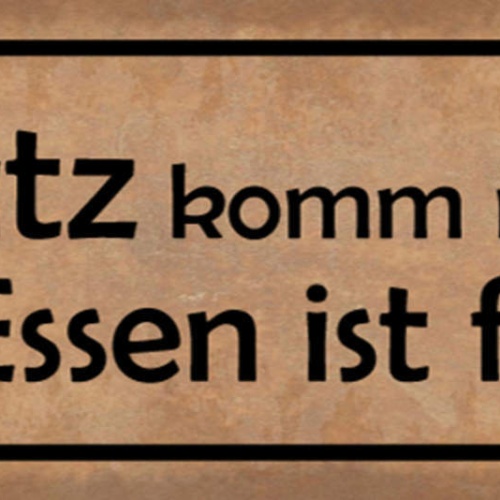 Schild Schatz Komm Nörgeln Das Essen Ist Fertig Kochen 27x10 Blech od.Holz