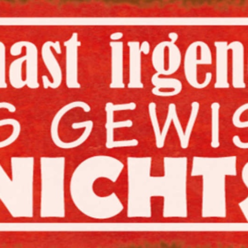 Schild Das Irgendwie Das Gewisse Nichts Ausstrahlung Liebe 27x10 Blech od.Holz