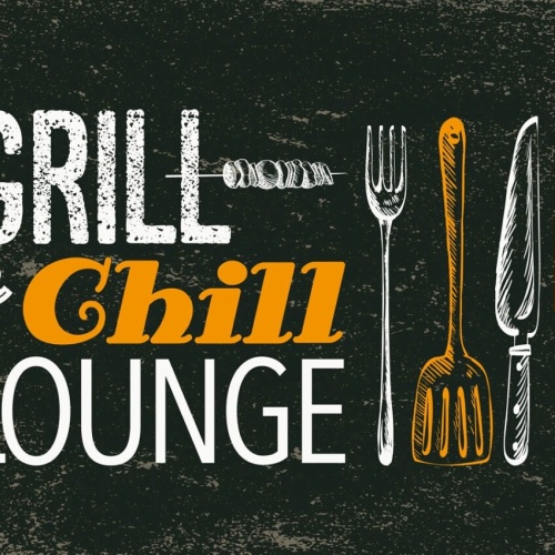 Schild Grill & Chill Lounge Grillen BBQ Griller 12x18 20x30 30x40 Blech/Holz LP