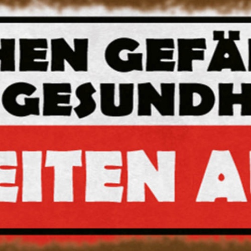Schild Rauchen Gefährdet Die Gesundheit Arbeiten Auch Arbeit 27x10 Blech od.Holz