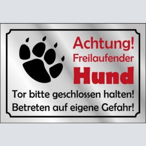 Nostalgie schild achtung hinweis tiere hund  12x18/20x30/30x40 blech od holz