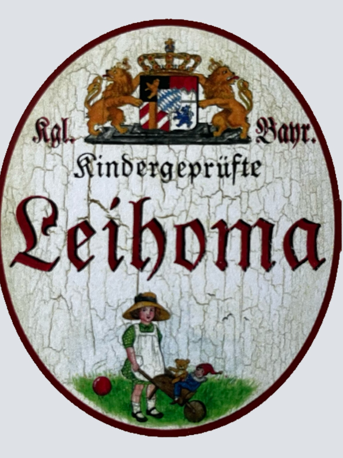 Nostalgie Holzschild Bayern Königlich Bayerische Kindergeprüfte Leihoma Schild