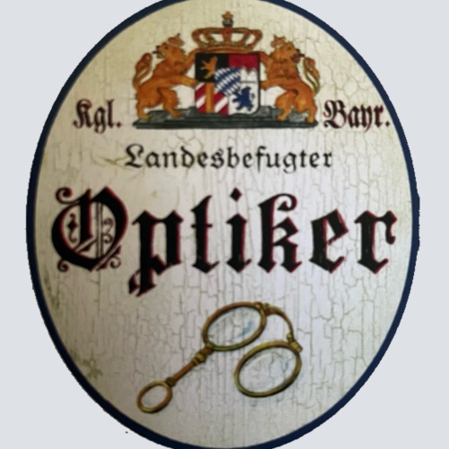 Nostalgie Holzschild Bayern Königlich Bayerischer Landesbefugter Optiker Schild