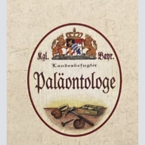 Nostalgie Holzschild Bayern Königlich Bayerischer Landesbefugter Paläontologe