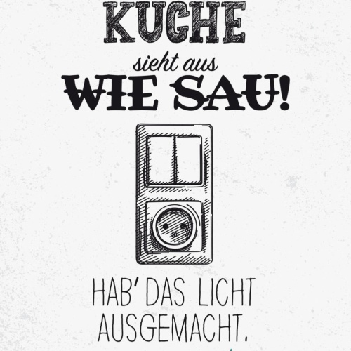 Schild Die Küche Sieht Aus Wie Sau Licht Aus 12x18 20x30 30x40 Blech/Holz LP