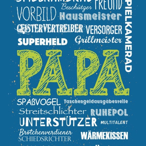 Schild Papa Vater Vorbild Beschützer Freund 12x18 20x30 30x40 Blech/Holz LP