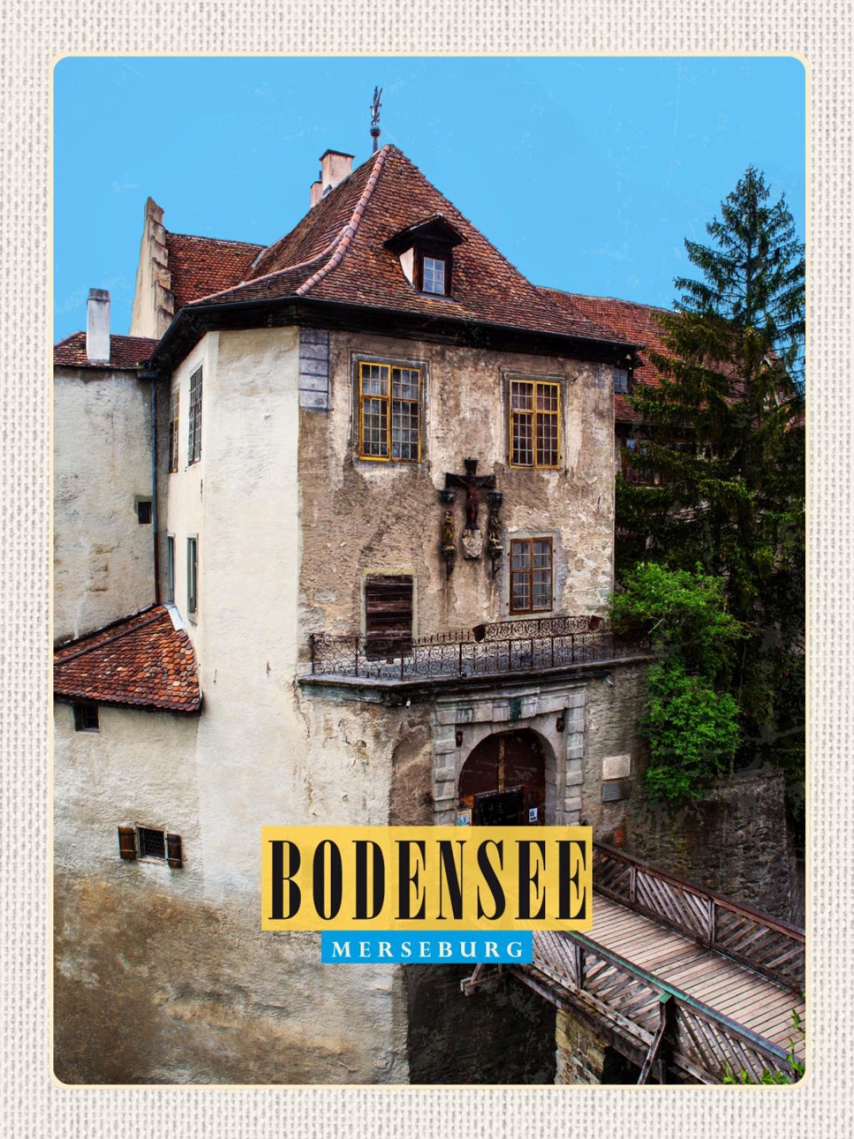 Schild Bodensee Burg Merseburg Meersburg D 12x18 20x30 30x40 Blech od. Holz