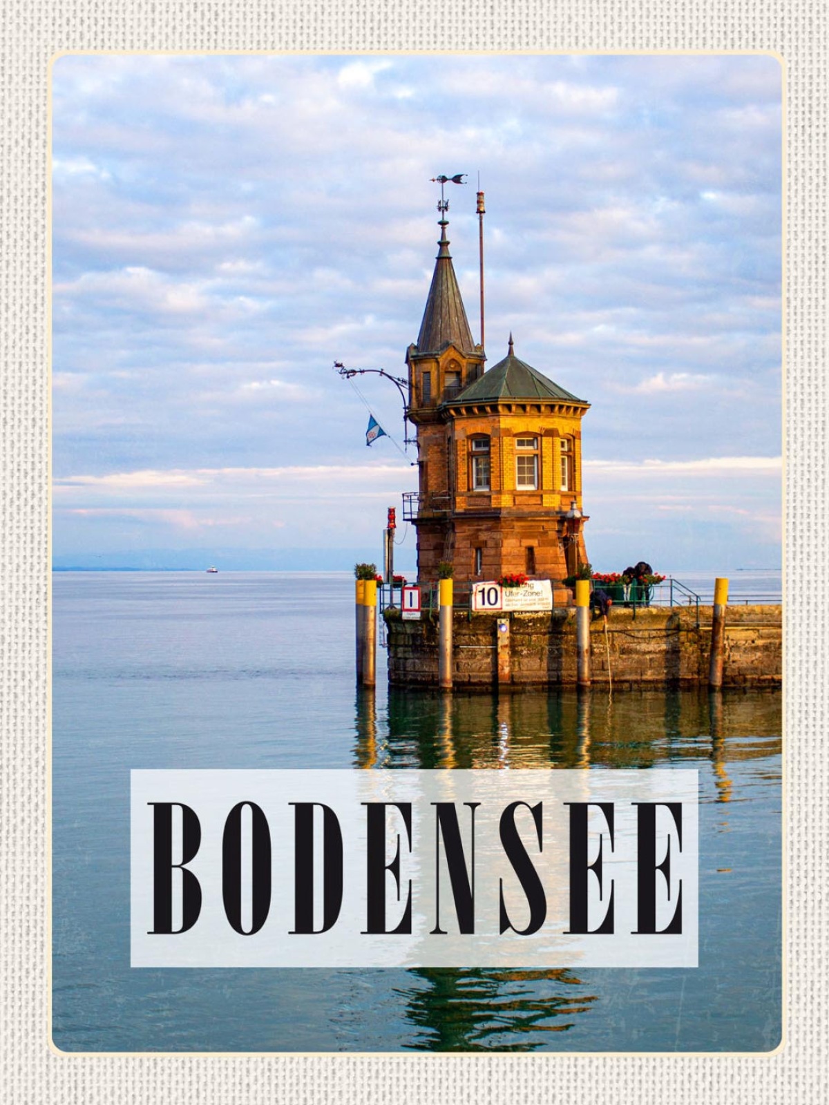 Schild Bodensee Konstanz Hafen Deutschland 12x18 20x30 30x40 Blech od. Holz