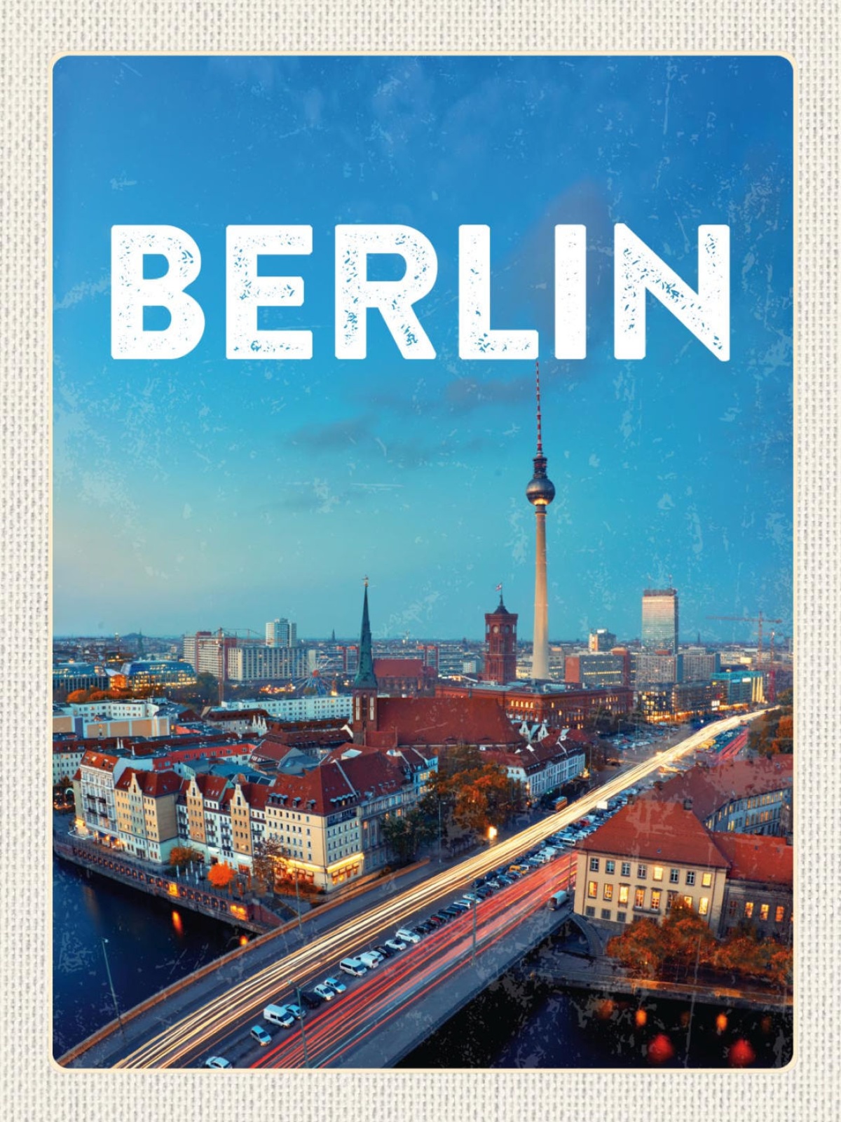 Schild Berlin Deutschland Stadt Ansicht 12x18 20x30 30x40 Blech od. Holz