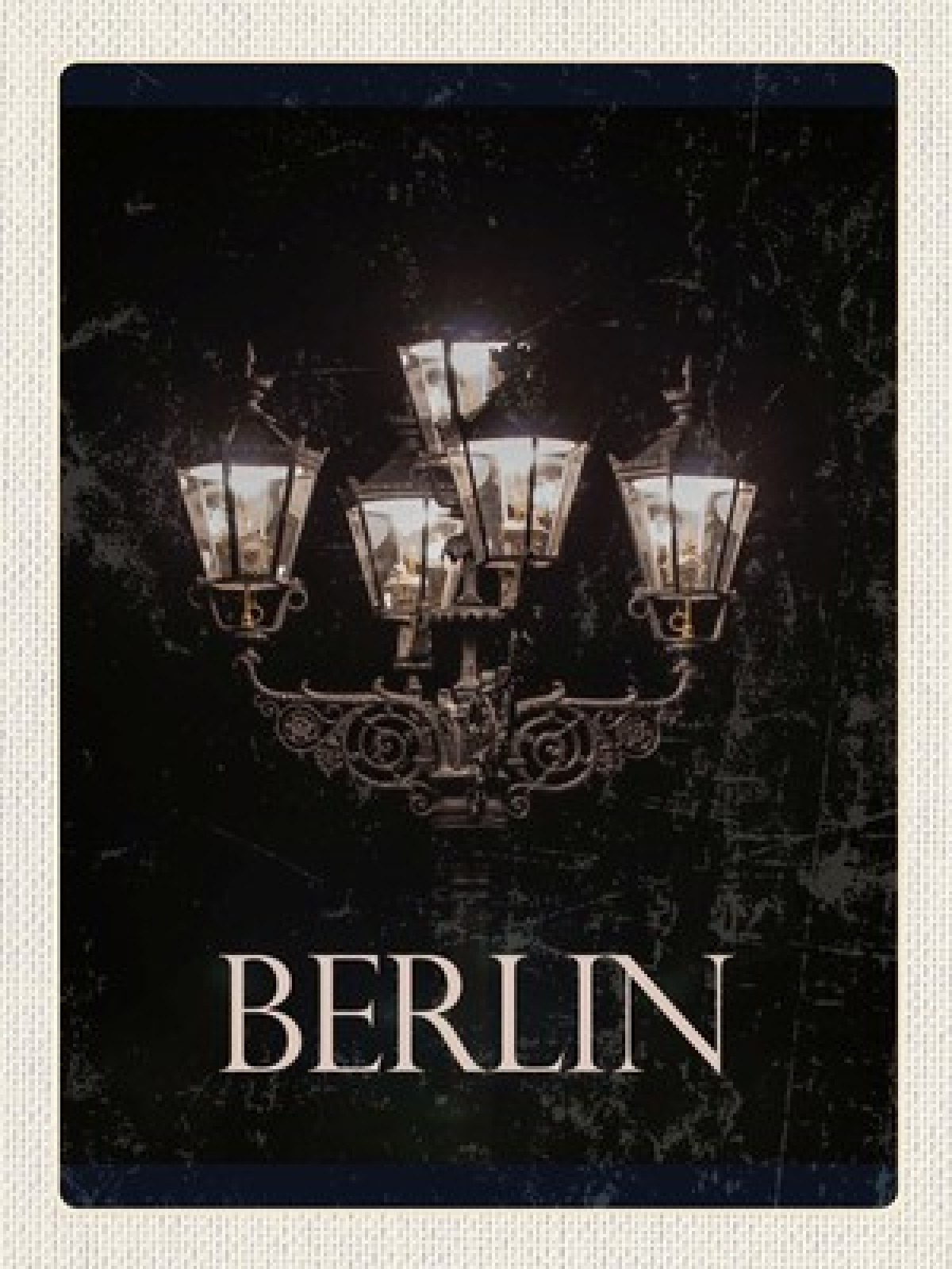 Schild Berlin Deutschland Straßenlaterne Lampe 12x18 20x30 30x40 Blech od. Holz