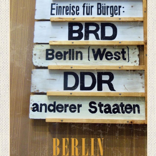 Schild Berlin Deutschland Tränenpalast DDR 12x18 20x30 30x40 Blech od. Holz