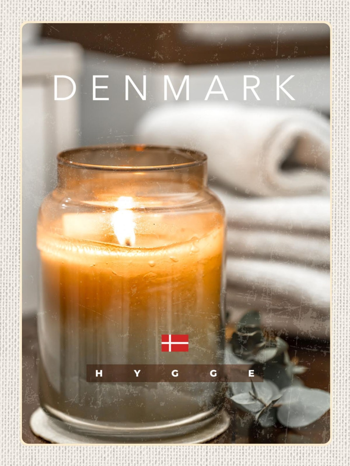 Schild Denmark Dänemark Kerze Dekoration Hygge 12x18 20x30 30x40 Blech/Holz