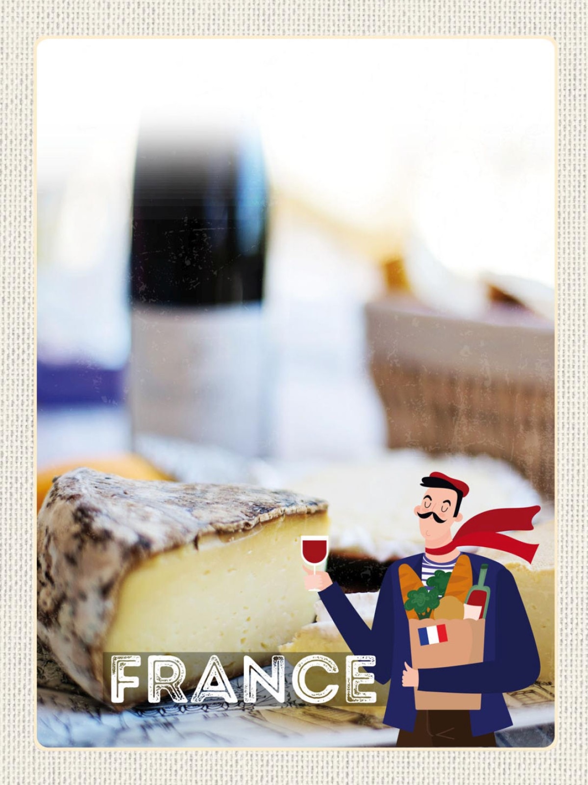 Schild France Frankreich Käse Spezialitäten 12x18 20x30 30x40 Blech/Holz