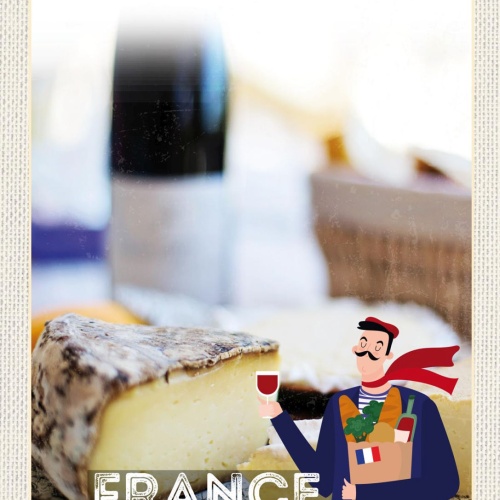 Schild France Frankreich Käse Spezialitäten 12x18 20x30 30x40 Blech/Holz