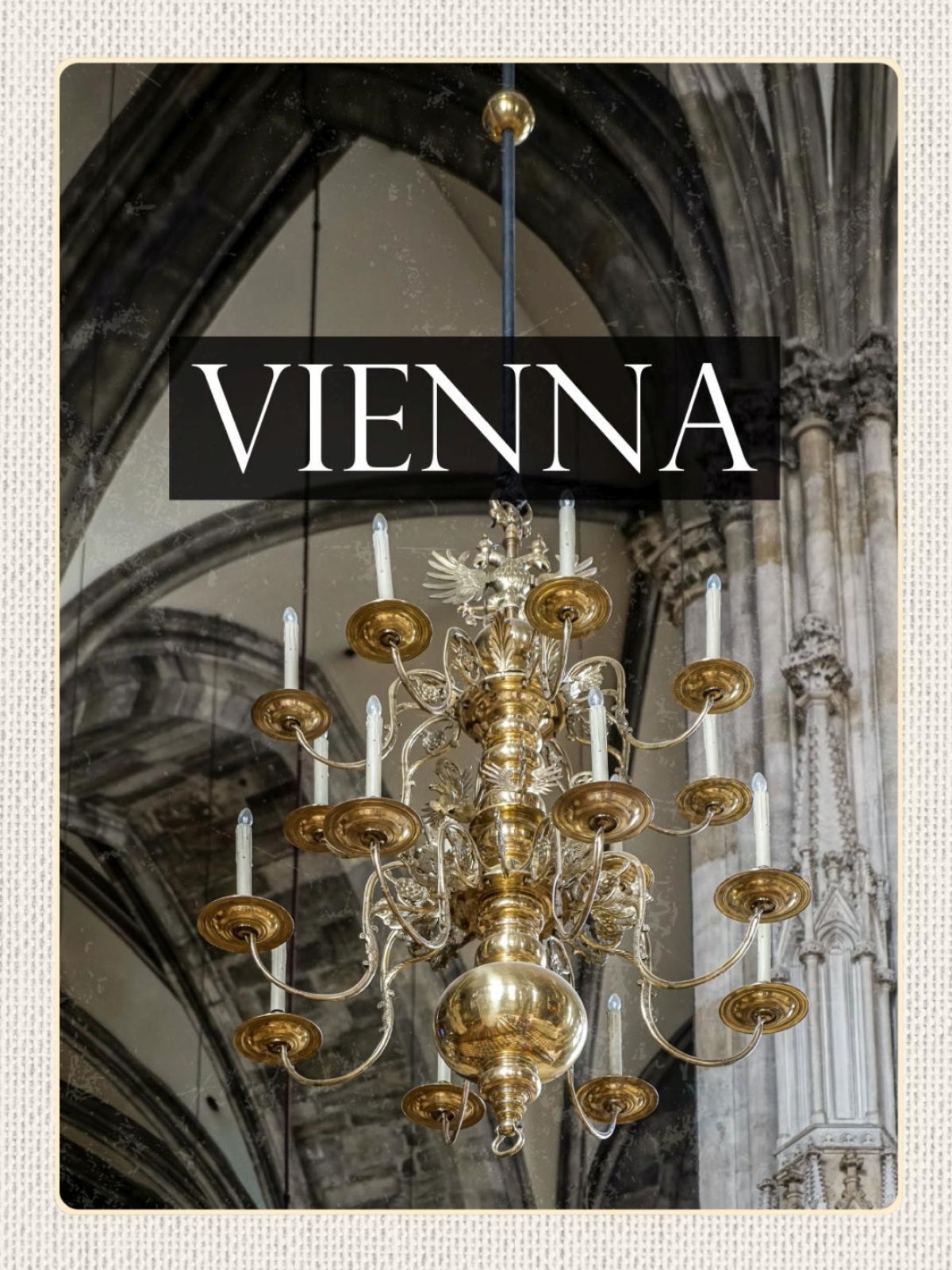 Schild Vienna Austria Wien Österreich Stephansdom 12x18 20x30 30x40 Blech/Holz