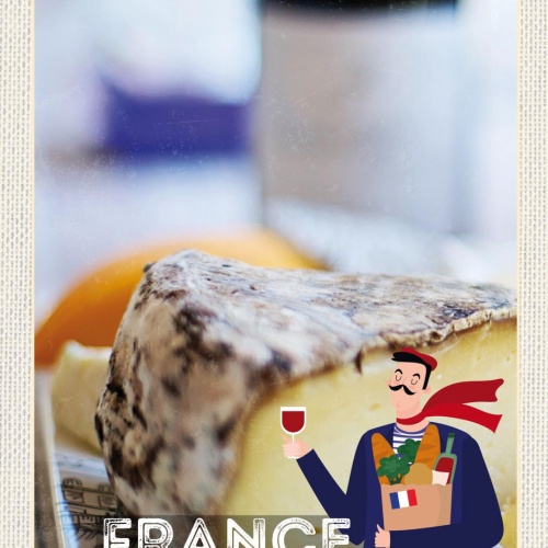 Schild France Frankreich Käse Spezialitäten 12x18 20x30 30x40 Blech/Holz