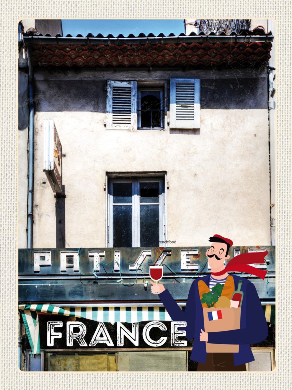 Schild France Frankreich Patisserie Fein Bäckerei 12x18 20x30 30x40 Blech/Holz