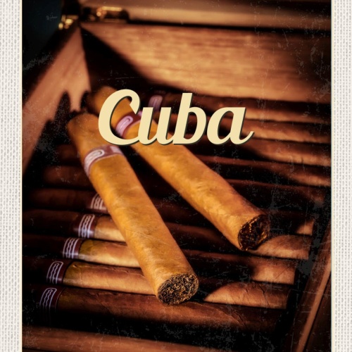 Schild Cuba Kuba Kubanische Zigarre Rauchen 12x18 20x30 30x40 Blech/Holz