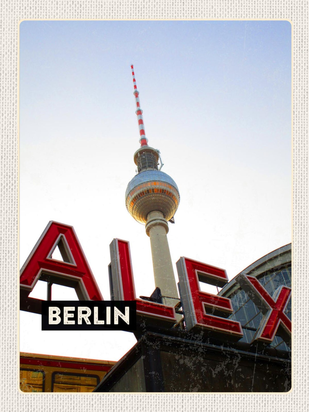 Schild Berlin Deutschland Fernsehturm Alexanderpl. 12x18 20x30 30x40 Blech/Holz