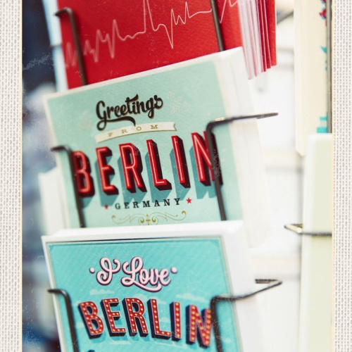 Schild Berlin Deutschland Stadt Ansichtskarte 12x18 20x30 30x40 Blech/Holz