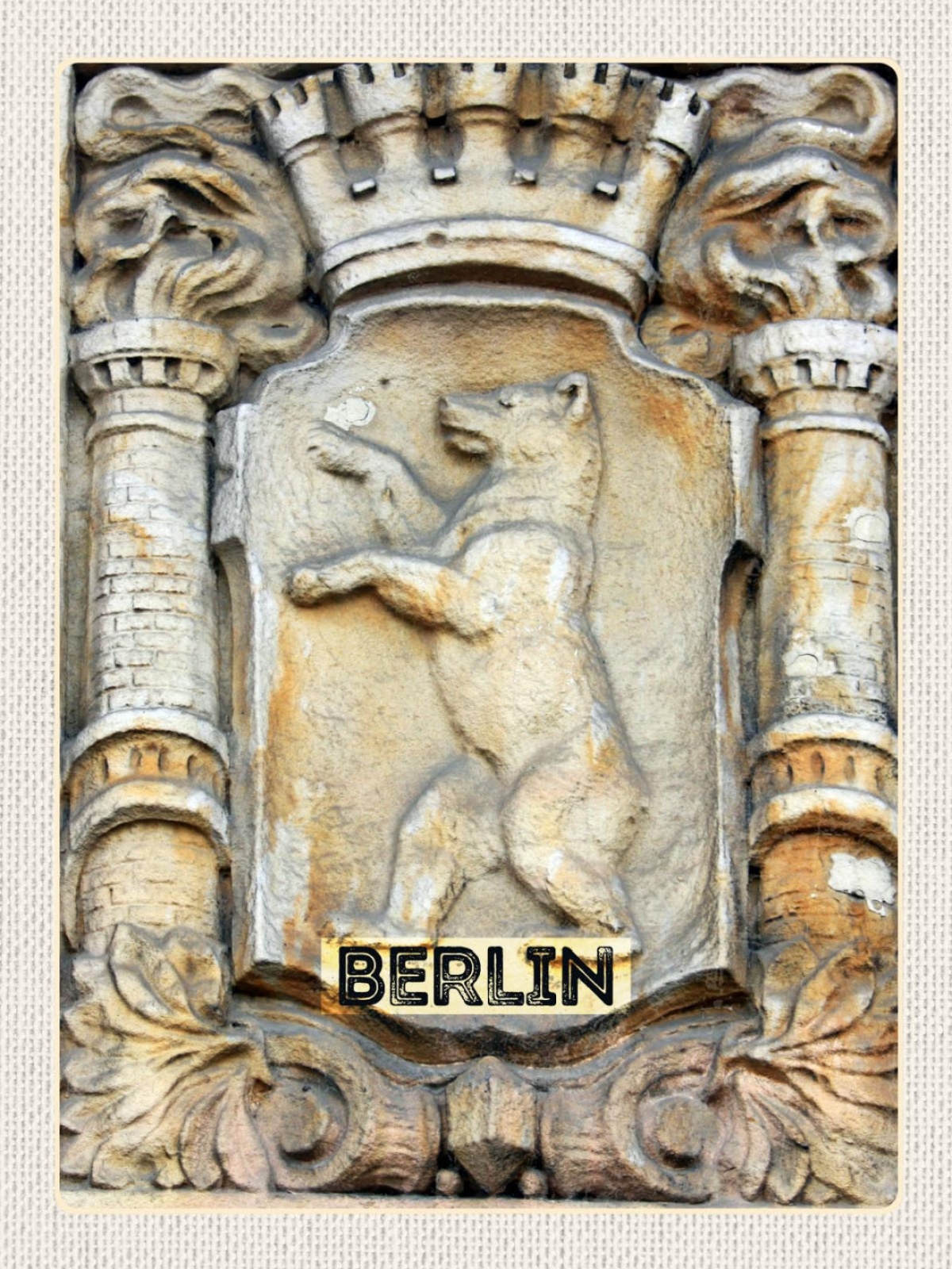 Schild Berlin Deutschland Berliner Bär Wappen 12x18 20x30 30x40 Blech od. Holz