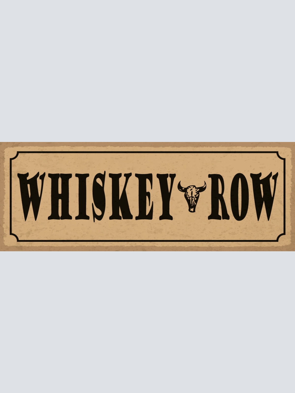 Schild Whiskey Row Whisky Alkohol Spirituose Bar Lokal 27x10 Blech od.Holz